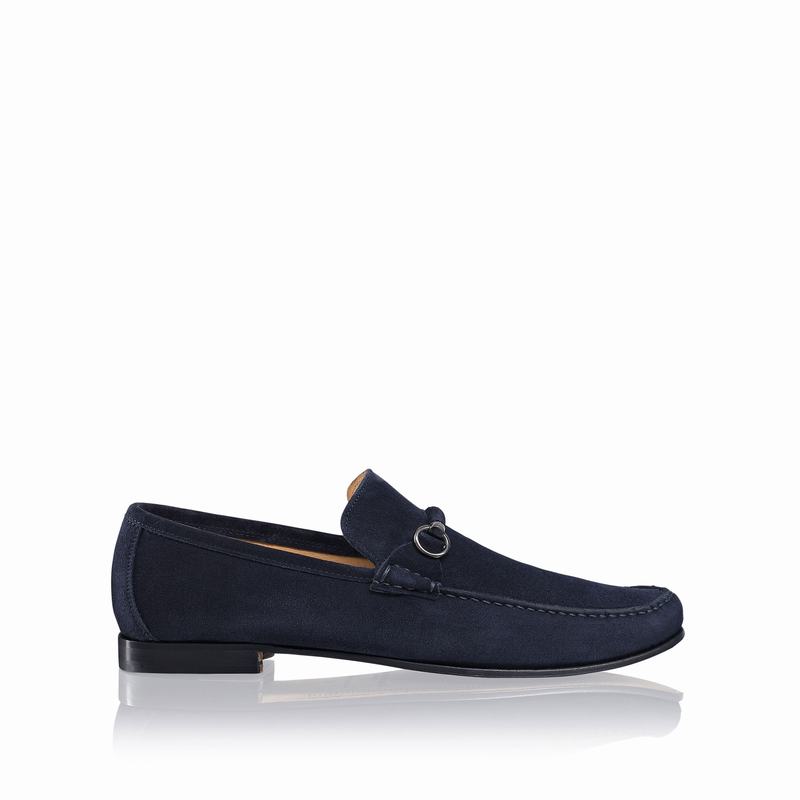 Russell & Bromley Misty Snaffle Trimmed Loafers Men's Blue [GAK2456VM]